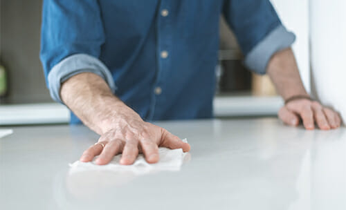 Cleaning counter