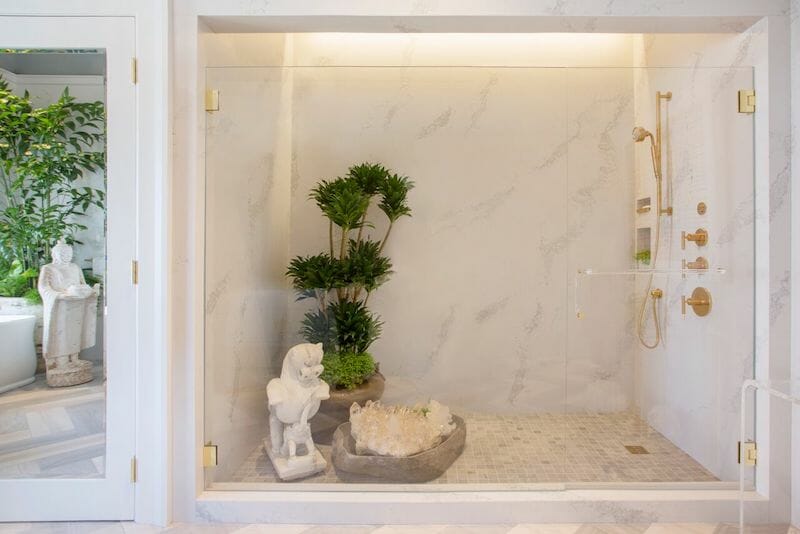Quartz Shower Walls Redefining Bath Surfaces Caesarstone Us - Groutless Shower Walls Australia