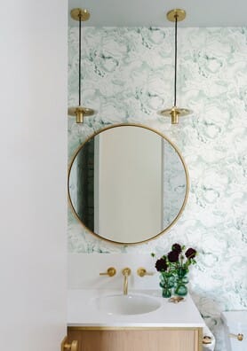 bathroom with quartz Caesarstone countertop