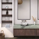 Caesarstone 8477 Ocean Sage Bathroom